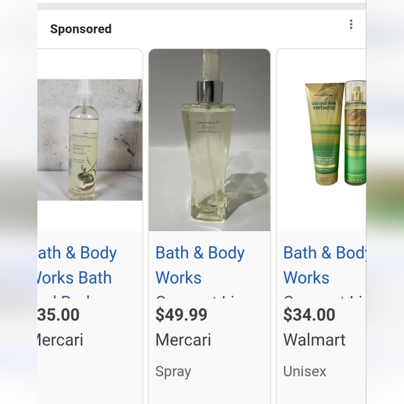 Rare 2!! Coconut Lime Verbena Body Mist - Picture 4 of 4